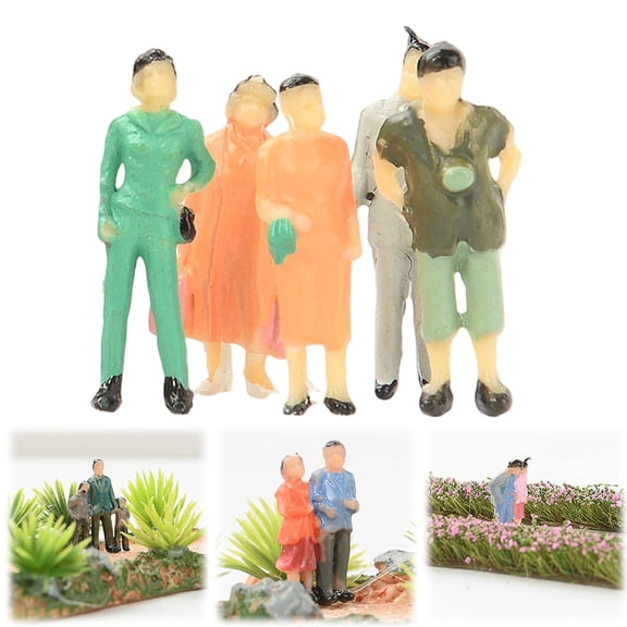 Modern Home Decoration Piece, Hand Painted Figures Miniature People Figurines Ta, House Ornament, Cottage Figurine, Miniature Decor.