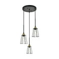 thumbnail image 1 of Modern Home Decorative Bright Ceiling Auspice 3 Light Brass and Black Pendant, 1 of 7