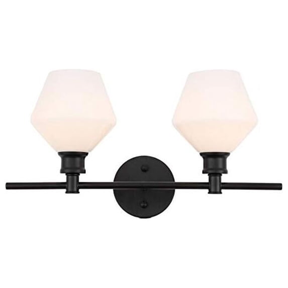 Modern Home Decorative Iron Gene 2 Light And Frosted White Glass Indoor Wall Sconce