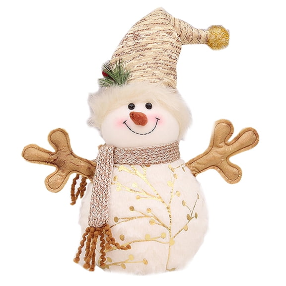 Modern Home Decorative Snowman,Christmas Handmade Gift Cute Snowman Animated Plush Doll Collectible Figurine Xmas Bedroom Home Decorations Holiday Presents