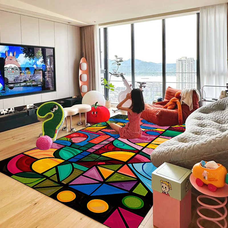 Modern Home Geometry Carpets Living Room Light Luxury Carpet Nordic ...