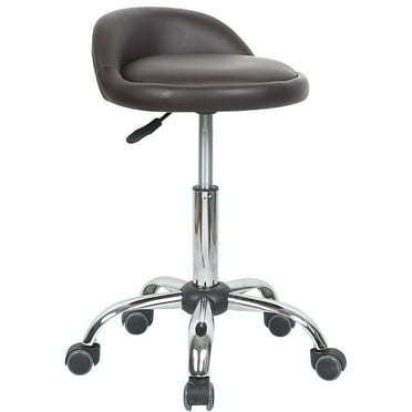 Modern Home Juno Adjustable Height Rolling Stool w/Wheels (Coffee Brown)