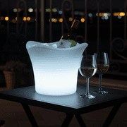 Modern Home LED Glowing Ice Bucket w/Infrared Remote Control