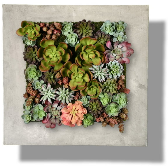 Modern Home Living Wall Galvanized Steel/Zinc Succulent Planter (Aged Zinc, 16 Pocket)