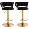 thumbnail image 1 of Modern Home Luxe Soho Contemporary Adjustable Barstool/Bar Chair with 360° Rotation (Black/Gold, 2), 1 of 7