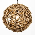 thumbnail image 1 of Modern Home Nautical Natural Driftwood Ceiling 16" Ball Pendant Light - Seaside Ocean Beach Chandelier, 1 of 7