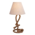 thumbnail image 1 of DecMode 29" Twisted Rope Knot Brown Table Lamp with Cream Fabric Shade, 1 of 11