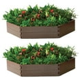 thumbnail image 1 of Modern Home Raised Garden Bed Kit - Stackable Hexagon Modular Flower/Planter Kit (Set of 2), 1 of 7