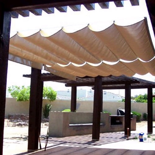 Modern Home Sail Roman Shade - Wave Sail (12.2' x 12.2')