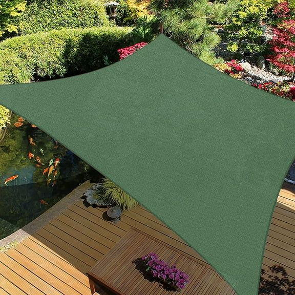 Modern Home Sail Shade Square - 16.5' x 16.5' UV Sun Blocking Canopy (Green)