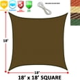thumbnail image 1 of Modern Home Sail Shade Square (18' Sides) - Chocolate, 1 of 4