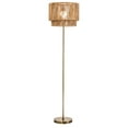 thumbnail image 1 of Modern Home Soho Jute Golden Brass Floor Lamp w/Natural Jute Rope Shade, 1 of 7