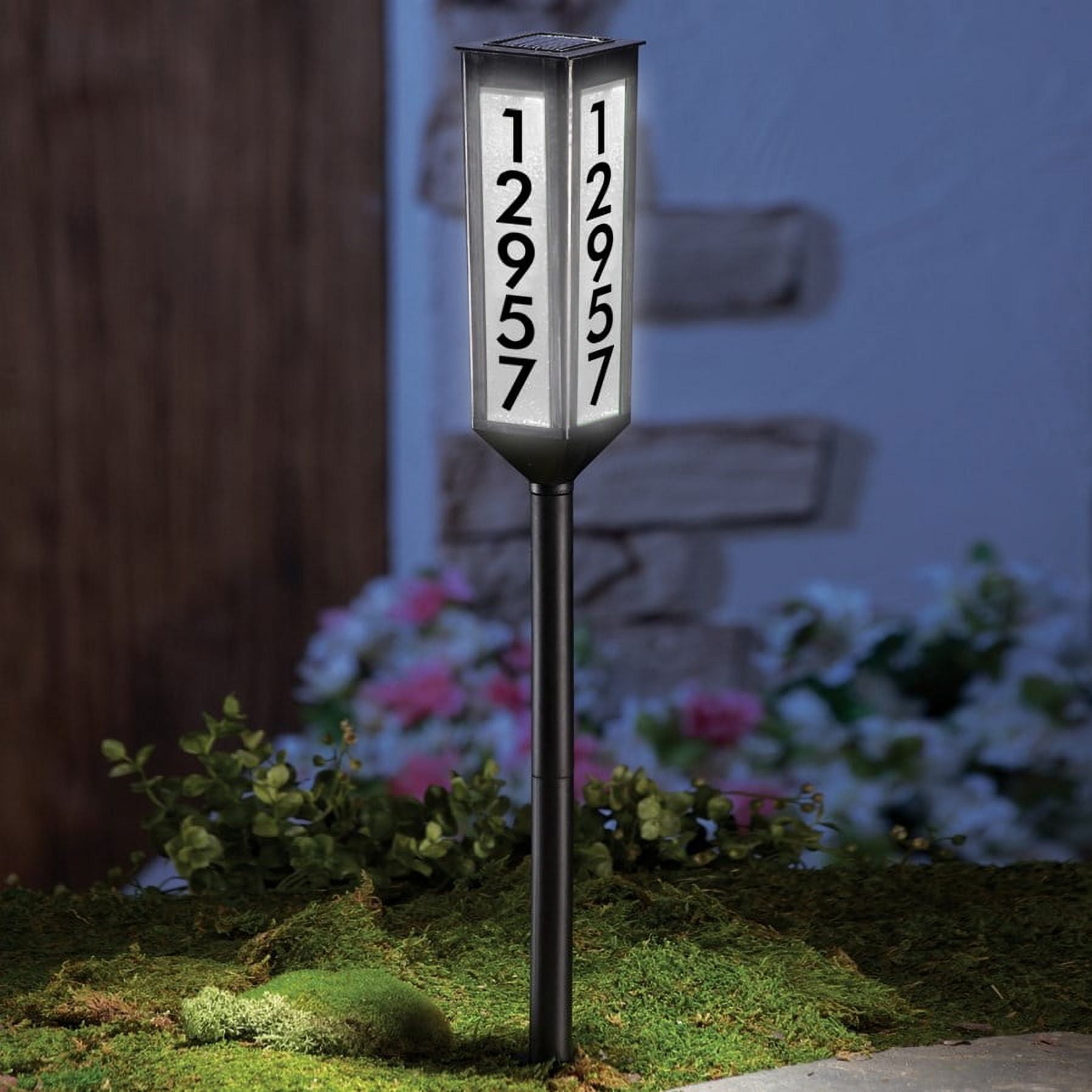 Vandue Modern Home Solar LED Address Stake, Wireless Yard Marker ...