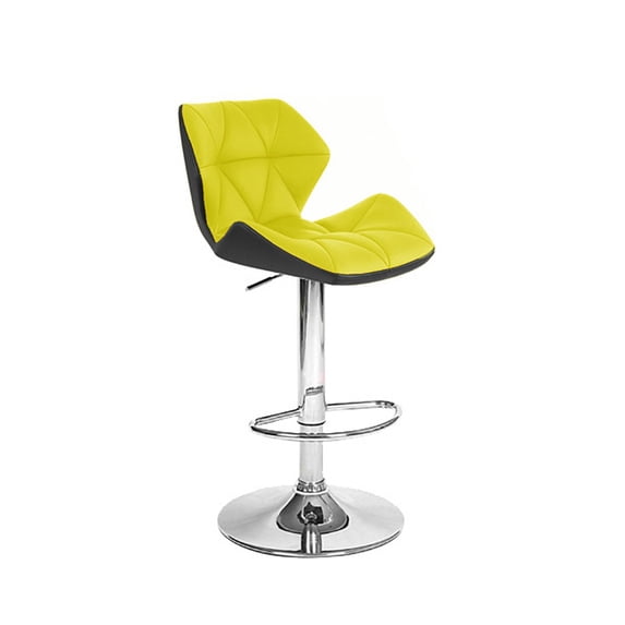 Modern Home Spyder Contemporary Adjustable Height Barstool/Bar Chair (Black/Yellow)