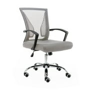 Modern Home Zuna Mid-Back Office Task Chair - Ergonomic Back Supporting Mesh Back Desk Chair Black/Gray