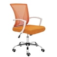 thumbnail image 1 of Modern Home Zuna Mid-Back Office Task Chair - Ergonomic Back Supporting Mesh Back Desk Chair (White/Orange), 1 of 7