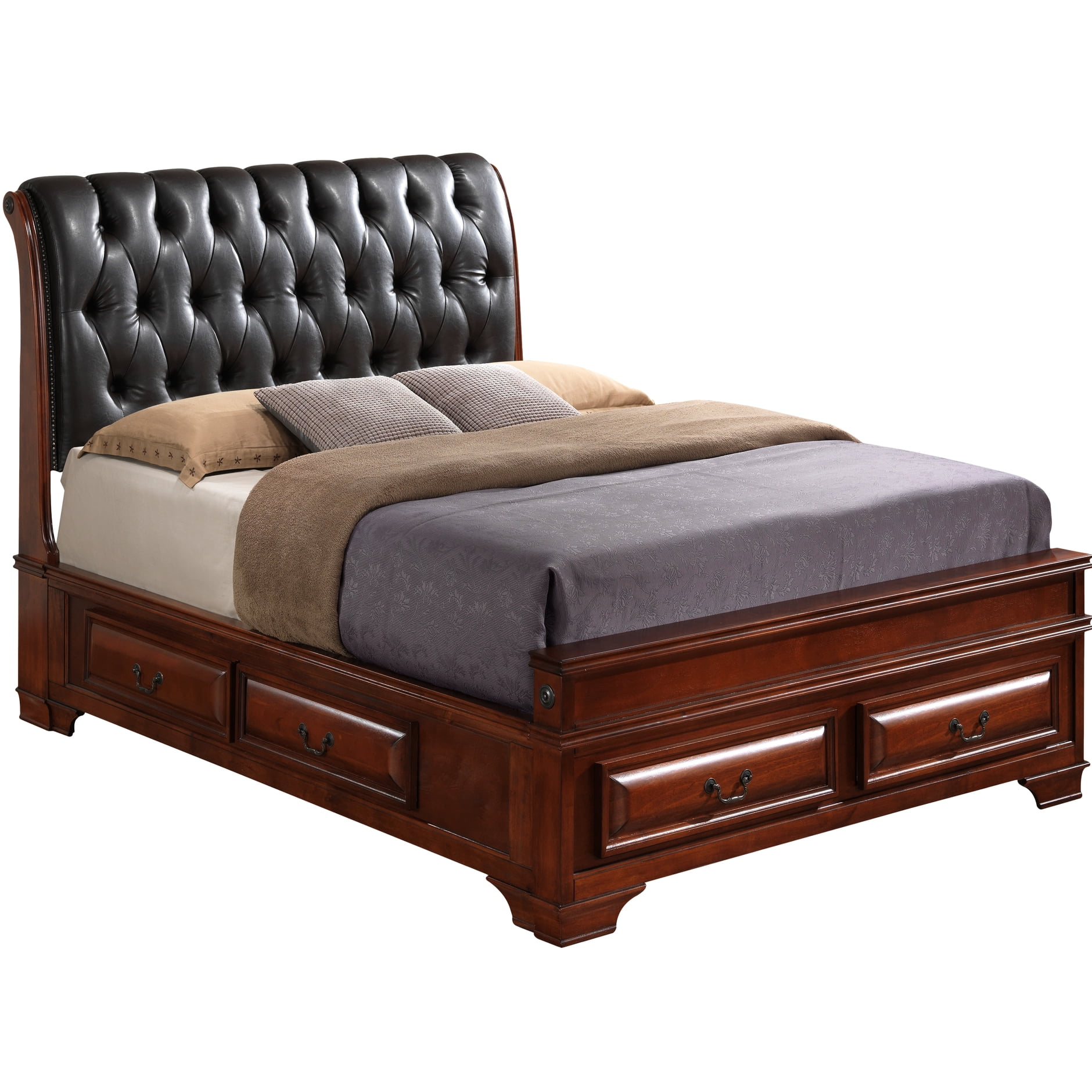 Modern Homes' Elegant Oak King Storage Bed - Provides Ample And A Well ...