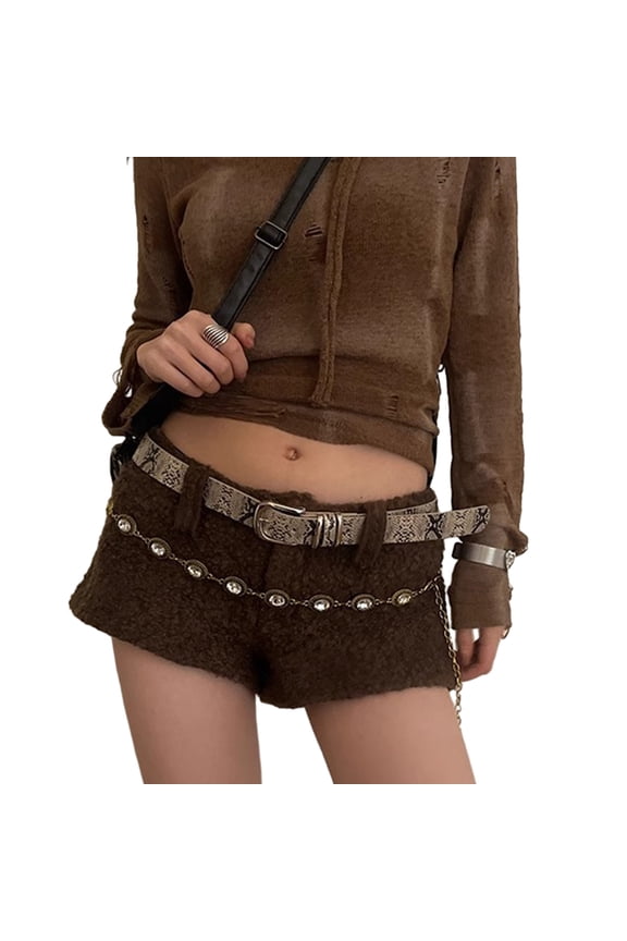 Modern Waist Belt Jeans Belt PU Leopard Print Belt Casual Ceinture Snakeskin Belt Street Dance Skinny Belt