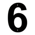 thumbnail image 1 of Modern House Address Number 6, Metal Home Number Plate For Exterior Decoration, Metal Construction, Weather Resistant Coating, Easy To Install With Nails, Suitable, 1 of 5