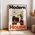 thumbnail image 1 of Modern House Interior Poster - Retro Living Room - Contemporary Retro Fusion Warm And Cozy Decor Wall Art, Modern Wall Decor, 16x24 UNFRAMED, 1 of 2