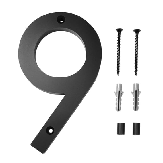 Modern House Numbers Acrylic Digital Display 6-Inch Floating House Numbers with Full Perforation for Easy Mounting