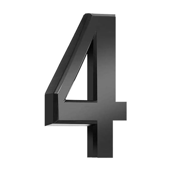 Modern House Numbers, Self Adhesive Address Plaques with 3D Raised Design, Constructed from Durable ABS Resin for Outdoor and Indoor Use, Easy Install on Mailbox or Door