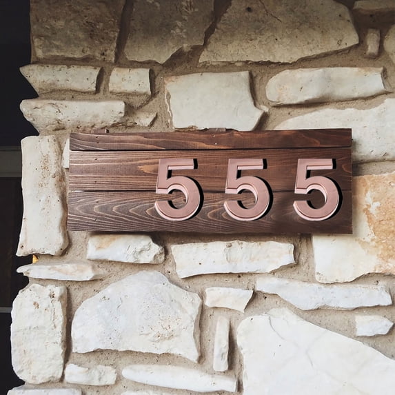 Modern House Numbers, Self-Adhesive Mailbox and Address Numbers 0-9, 3D Design for Outdoor Or Indoor Use, Easy Install with No Drilling Or Tools Required