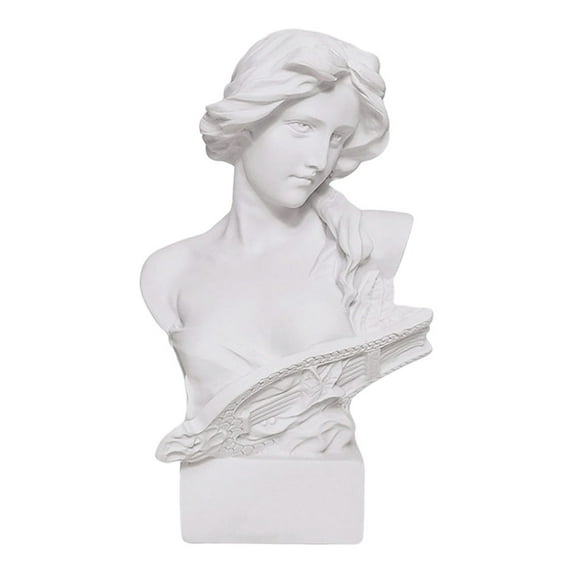 Modern Human Head Flower Vase Planter Artistic Resin Sculpture Statue Ornament for Tabletop Desktop Shelf -