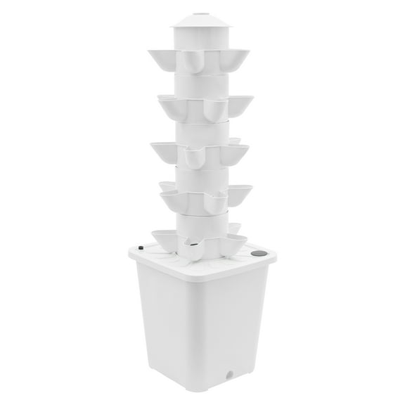 Modern Hydroponic Garden Kit with 5 Tiers, 25 Planting Locations, Water Tank and Pump for Indoor and Outdoor Gardening