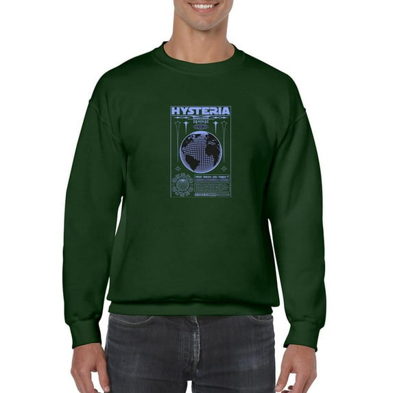 Modern Hysteria Techno Style Sweatshirt Men -Image by Shutterstock, Male x-Large