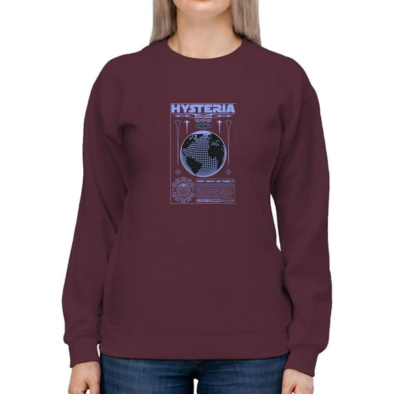 Modern Hysteria Techno Style Sweatshirt Women -Image by Shutterstock, Female x-Large