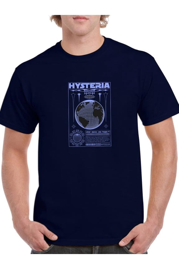 Modern Hysteria Techno Style T-Shirt Men -Image by Shutterstock, Male 5X-Large