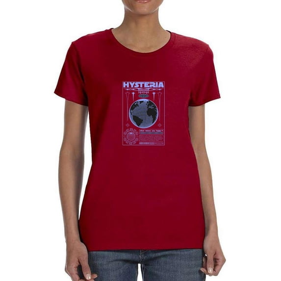 Modern Hysteria Techno Style T-Shirt Women -Image by Shutterstock, Female 3X-Large