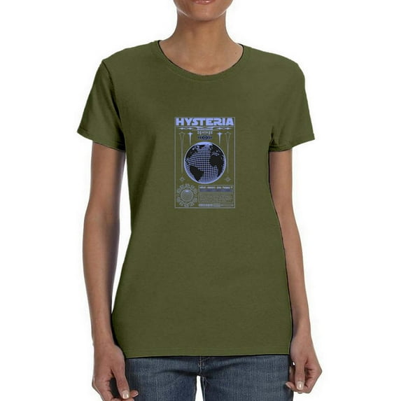 Modern Hysteria Techno Style T-Shirt Women -Image by Shutterstock, Female Medium