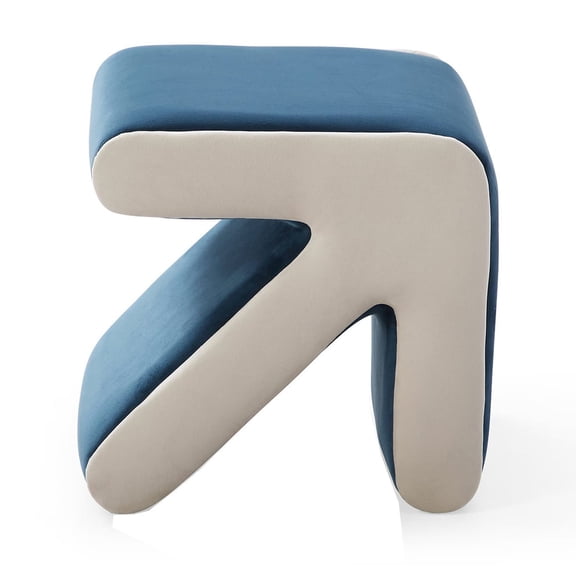 Modern Imaginative Upholstered Velvet Sofa Stool Shoe Footstool Multifaceted Stool Ottoman Coffee Table Handicraft Decoration for Living Room Bedroom