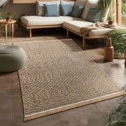 Modern Area Rug Boho Design with Atzec Pattern