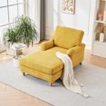 Modern Indoor Oversized Chaise Lounger, MidCentury Comfort Sleeper