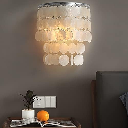 Modern Indoor Shells Wall Sconce Creative Silver Wall lamp Dimmable Round Wall Lighting Fixture for Bedroom,Living Room Girls Room 9.45" x 9.84"$$Tools & Hardware Other