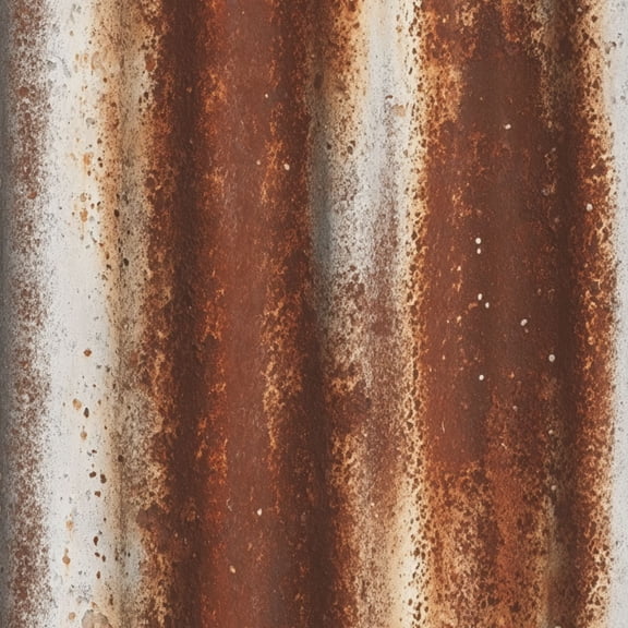 Modern Industrial Rusted Corrugated Metal Texture Vertical Stripes Weathered Wall Mural 17.7in x 9.8ft Self Adhesive Removable Wall Paper Renter Friendly Wallpaper for Bedroom Cabinets