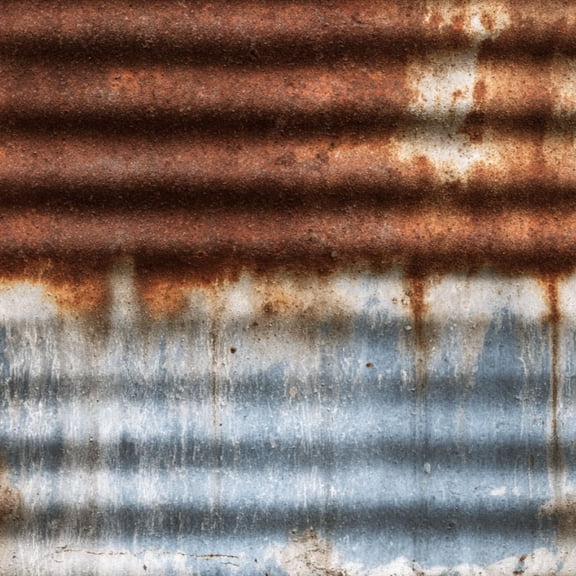 Modern Industrial Rusted Corrugated Metal Texture Weathered Industrial Patina Wall Mural 23.6in x 9.8ft Self Adhesive Removable Wall Paper Renter Friendly Wallpaper for Bedroom Cabinets