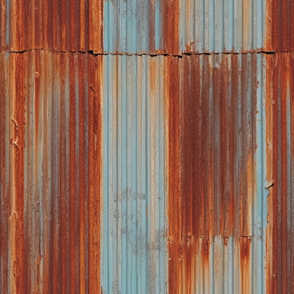 Modern Industrial Rusted Corrugated Metal Wall Weathered Industrial Texture Wall Mural 17.7in x 9.8ft Self Adhesive Removable Wall Paper Renter Friendly Wallpaper for Bedroom Cabinets