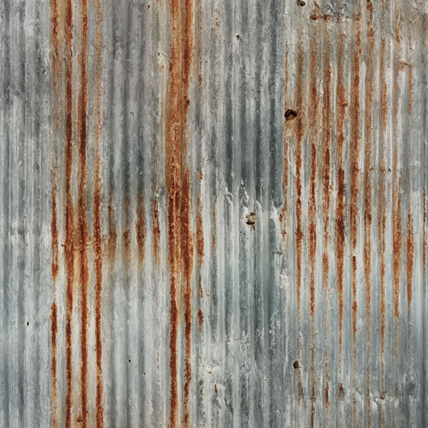 Modern Industrial Rusty Corrugated Metal Texture Vertical Ridges Weathered Wall Mural 17.7in x 9.8ft Self Adhesive Removable Wall Paper Renter Friendly Wallpaper for Bedroom Cabinets