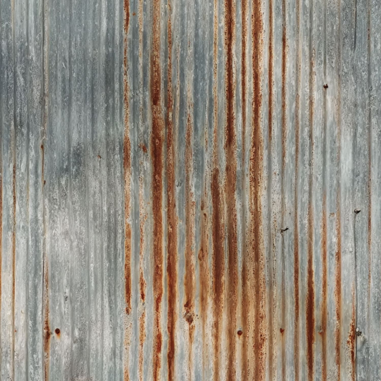Modern Industrial Rusty Corrugated Metal Texture Vertical Rust Streaks Wall Mural 23.6in x 9.8ft Self Adhesive Removable Wall Paper Renter Friendly Wallpaper for Bedroom Cabinets