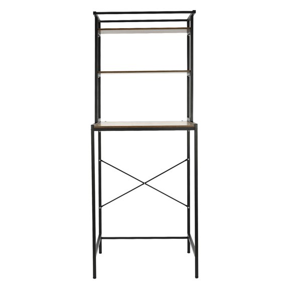 Modern Industrial Shelves with Open Design, MDF Countertop, Adjustable Height, High Load Capacity, for Storage in Bathroom, Kitchen, or Laundry Room