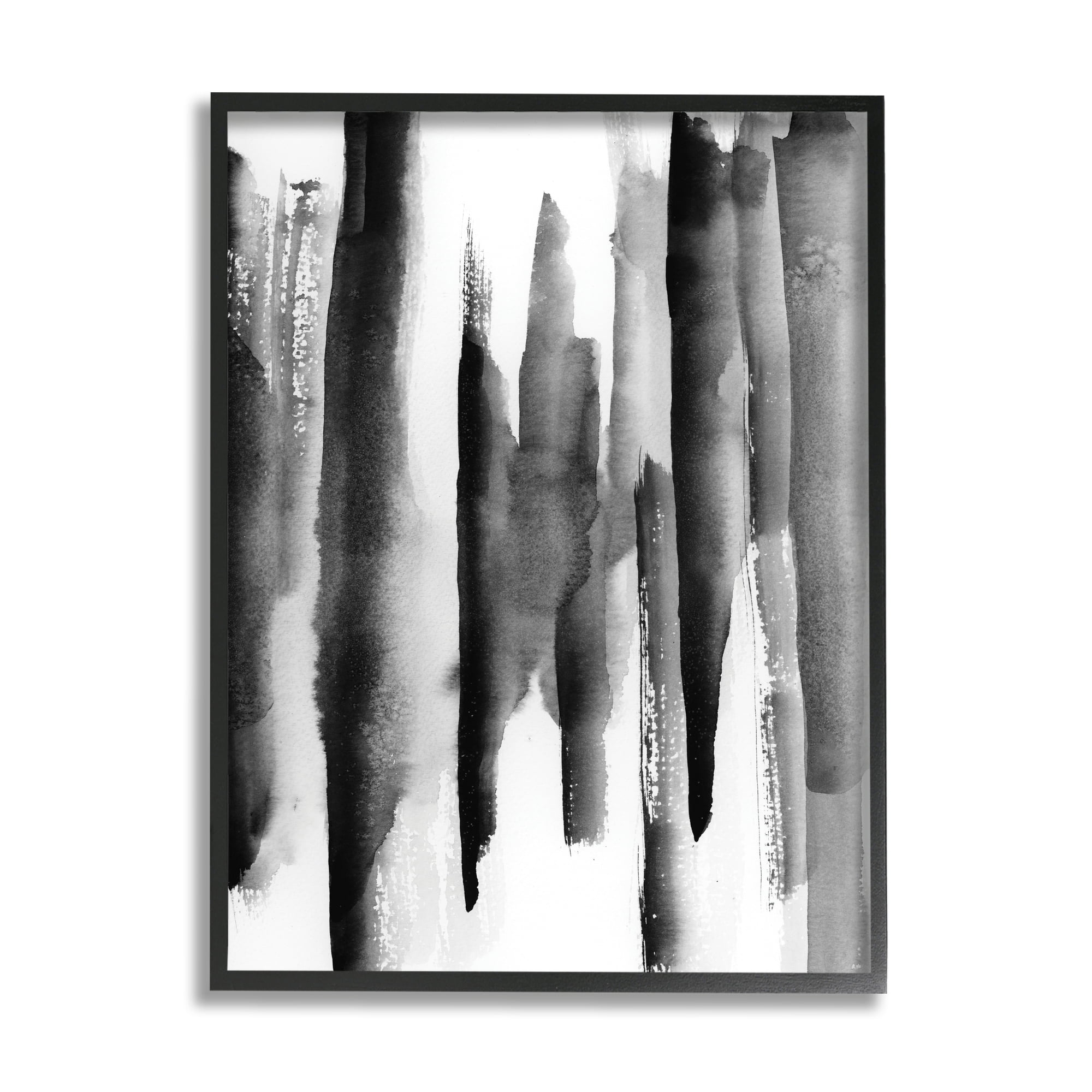 Modern Ink Abstract Landscape Watercolor over 11 in x 14 in Framed Painting Art Prints, by Stupell Home Décor