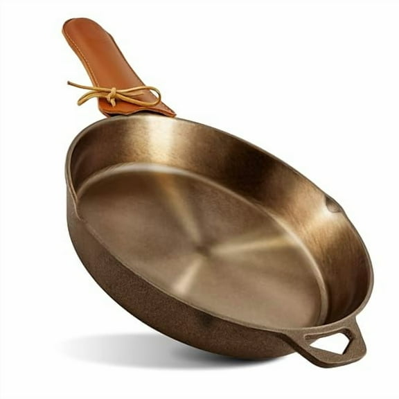 Modern Innovations 10 Inch Cast Iron Skillet, Pre-Seasoned Smooth Polished Surface, Heavy-Duty, Naturally Non-Stick 100% Cast Iron Frying Pan- Saute, Sear & Grill on Campfires, Stoves & Ovens