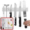 thumbnail image 1 of Modern Innovations 12 Inch Magnetic Knife Holder for Refrigerator, Magnetic Knife Holders for Fridge or Kitchen Wall No Drilling, Magnet Strips for Knives & Metal Utensils, Tool Rack, Stainless Steel, 1 of 7