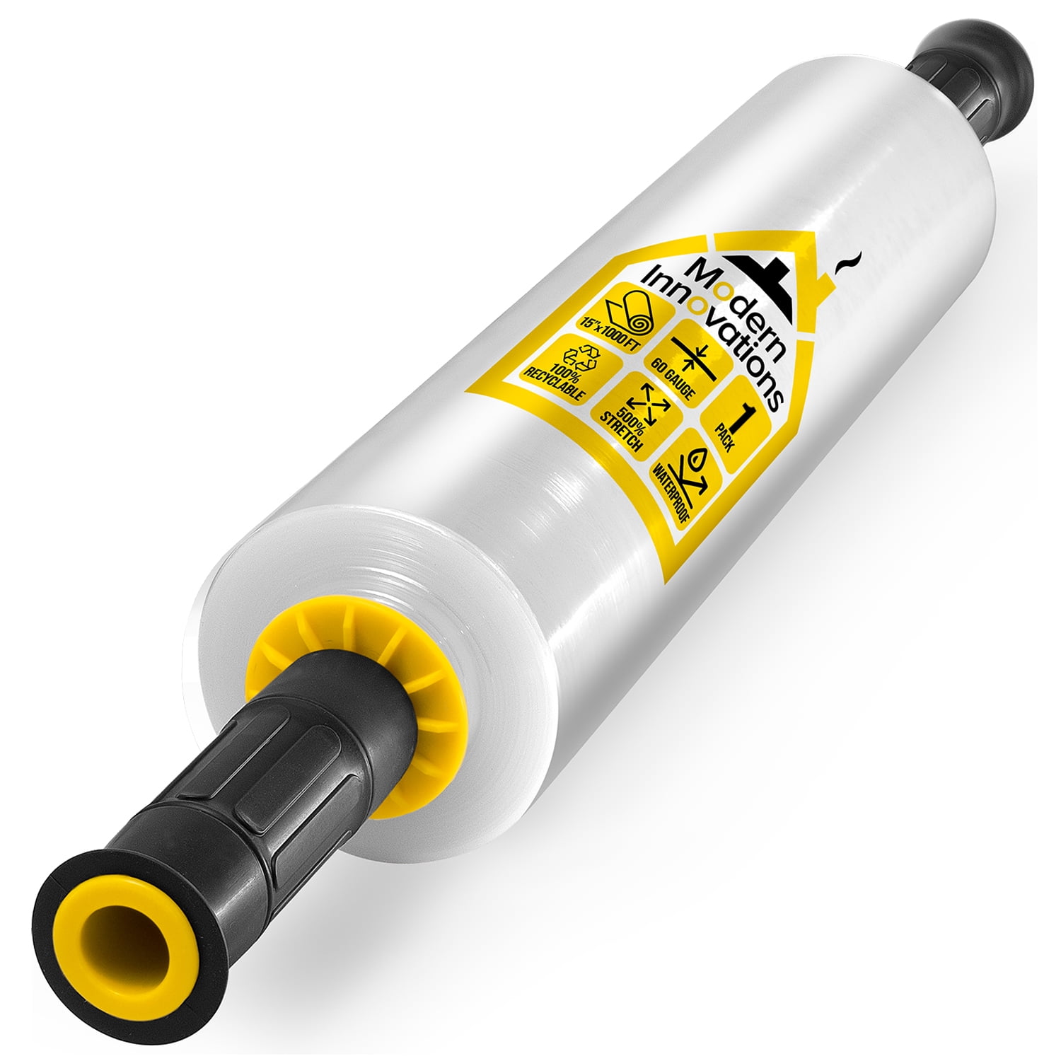 Modern Innovations 15 Inch Clear Stretch Wrap Roll with Handles (1 Roll1000 Feet) Moving