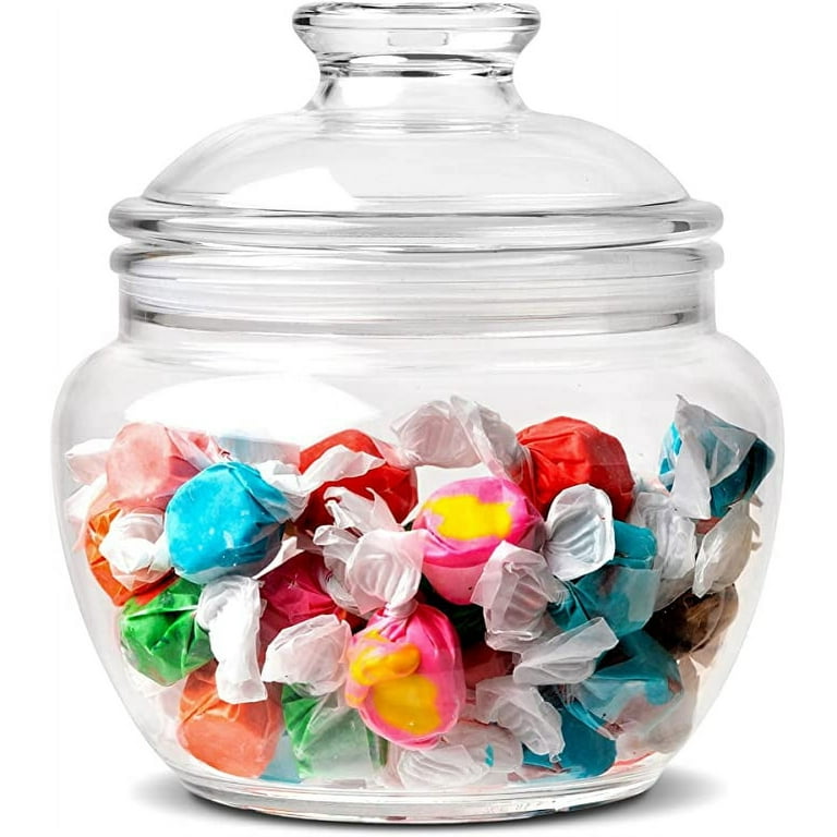 Huang Acrylic 40-Ounce Acrylic Cookie Jar with Lid | Apothecary Jar |  BPA-Free and Shatter-Proof | Great for Candy Buffet, Decorative Display