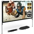 thumbnail image 1 of Modern Innovations 80 Inch HD Outdoor Movie Screen, Portable Outdoor Projector Screen and Stand for Indoor or Backyard Use, Foldable Frame, Movie Projection Screens for Travel, Camping, Family Movies, 1 of 2